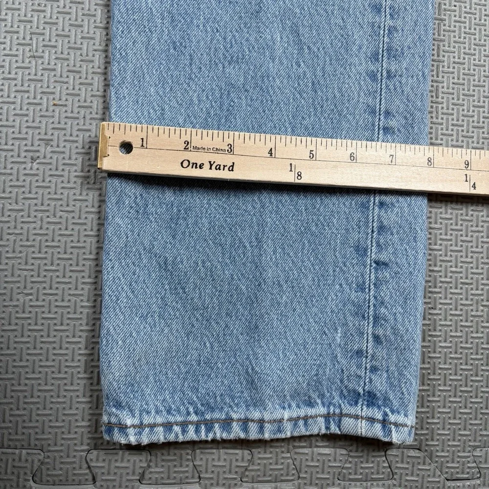 Vintage Levis 501 90s Jeans 33x34 Fits 32x33 Light Wash Made in USA Button Fly